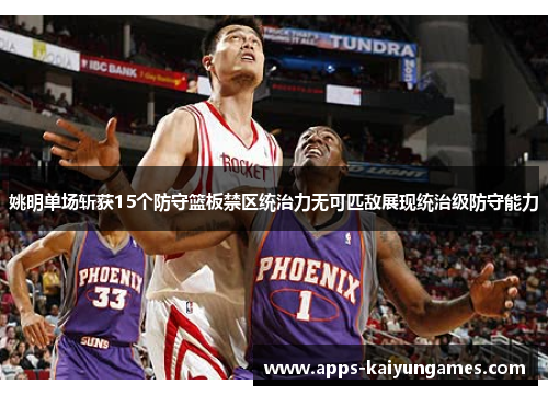 姚明单场斩获15个防守篮板禁区统治力无可匹敌展现统治级防守能力 姚明单场斩获15个防守篮板禁区统治力无可匹敌展现统治级防守能力