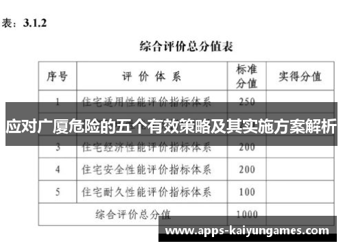 应对广厦危险的五个有效策略及其实施方案解析